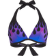 Top bikini donna con ferretto Hot Rod 360° - Vilebrequin x Sylvie Fleury Nero vista frontale