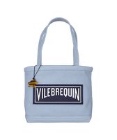 Borsa da spiaggia unisex nautica in tela Divine uomini vista indossata frontale