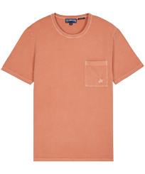 Men Organic Cotton T-shirt Solid Pottery vista frontal