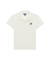 男童 Turtle 刺绣毛圈布 Polo 衫 White 正面图