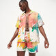 Camisa de bolos de lino con estampado Gra para hombre - Vilebrequin x John M Armleder Multicolores detalles vista 1