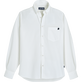 Camicia uomo in velluto tinta unita Off white vista frontale