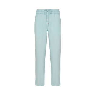 Men Linen Pants Regular Fit Natural Dye Pacific front view