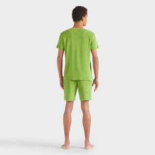 中性纯色毛圈布 T 恤 Camouplage 背面穿戴视图
