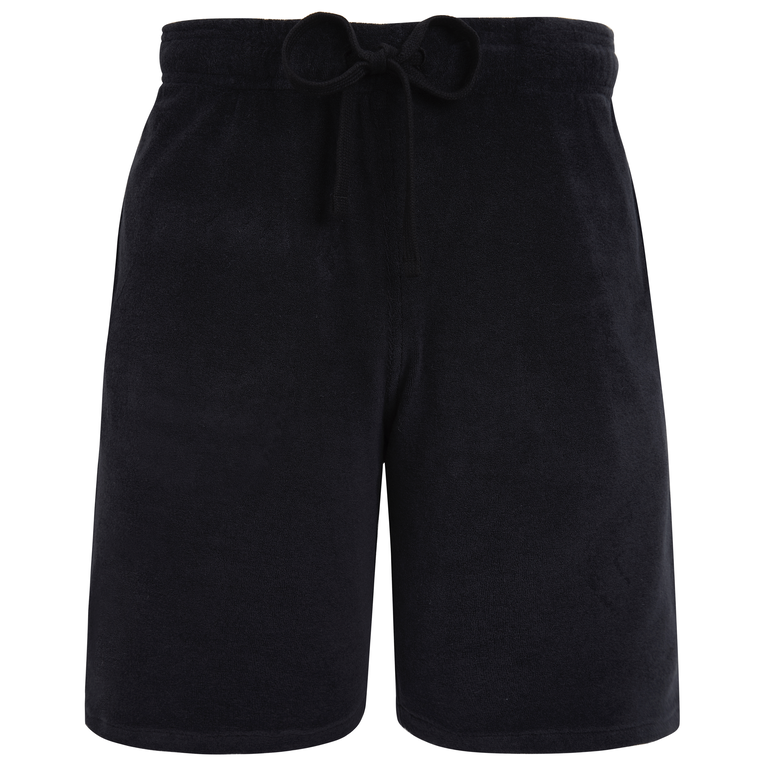 Bermuda Short En Éponge Homme Uni - Bolide - Noir