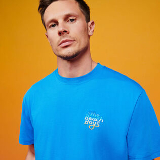 Camiseta con logotipo degradado bordado para hombre de Vilebrequin x The BeachBoy Earthenware detalles vista 1