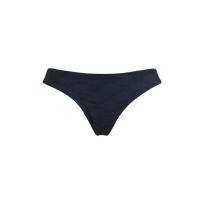 Women Midi Brief Bikini Bottom Turtle Monogram Jacquard Navy front view