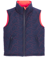 Chaqueta acolchada reversible Turtles para niño Tomato vista frontal