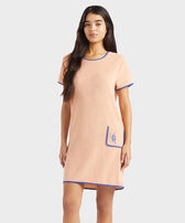 Vestito donna in spugna VBQ Line Blush vista frontale indossata