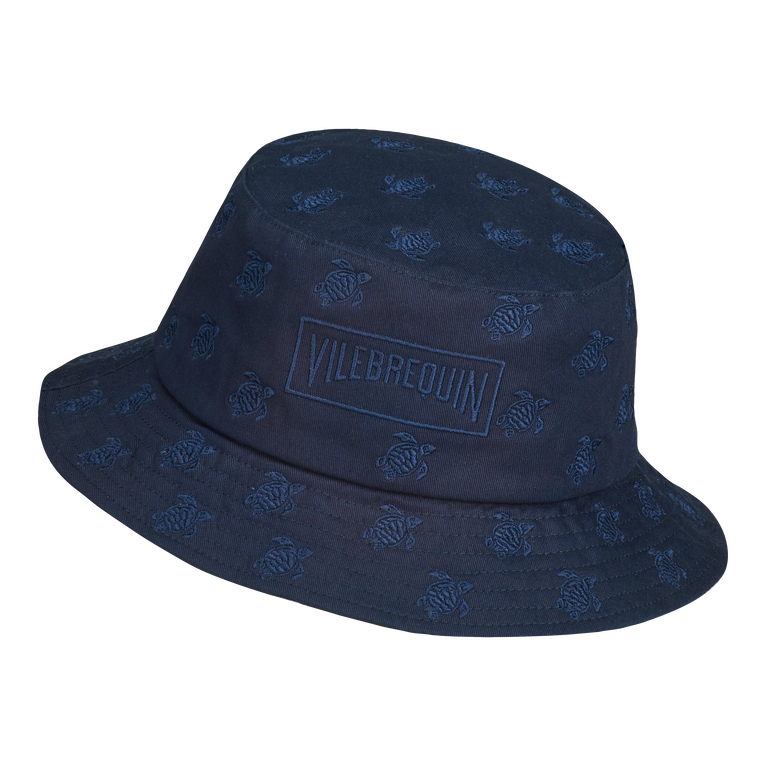 Embroidered Bucket Hat Turtles All Over - Hat - Boom - Blue - Size M/L - Vilebrequin