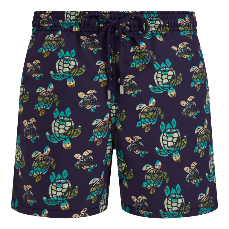 Vilebrequin Landscapes Turtles-print Swim Shorts In Blue