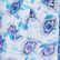Women Short Ruffles Cotton Dress Flash Flowers Purple blue 