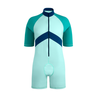 Rash guard intera uomo Tricolore Blue note vista frontale