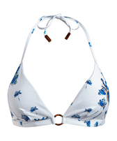 Women Halter Bikini Top Herbier Off white front view
