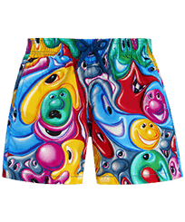 Costume da bagno bambino Faces In Places - Vilebrequin x Kenny Scharf Multicolore vista frontale