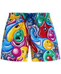Boys Swim Trunks Faces In Places - Vilebrequin x Kenny Scharf Multicolor front view