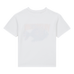 VBQ Fish T-Shirt aus Baumwolle für Jungen Weiss Rückansicht