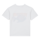 Camiseta de algodón con estampado VBQ Fish para niño Blanco vista trasera