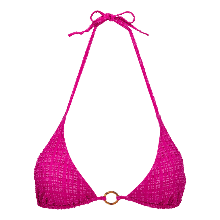 Women Triangle Bikini Top Plumetis - Flou - Red - Size L - Vilebrequin