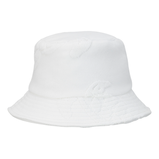 Gorro de pescador en tejido terry Blanco vista trasera