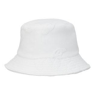 Cappello da pescatore unisex spugna Bianco vista posteriore