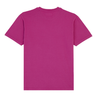 T-shirt en coton imprimé logo tortue homme Pourpre vue de dos