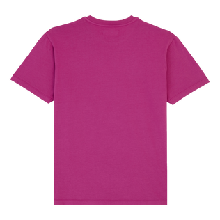 Men Cotton T-Shirt Printed Turtle Logo Crimson purple back view