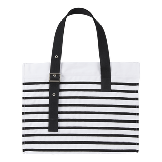 Big Beach Bag Rayures Black/white vista trasera