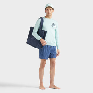 Men Wool Swim Shorts Fish Net Navy details view 1