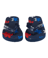 Kids Flipflop Tortues Multicolores Navy front view