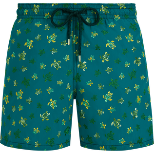Men Swim Shorts Embroidered Ronde des Tortues - Limited Edition Ivy front view