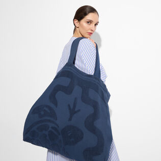 Women Caftan Dress Striped- Vilebrequin x Ines de la Fressange Palace details view 6