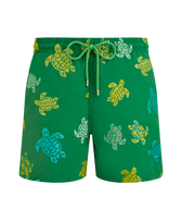 Pantaloncini mare uomo ricamati Tortue Multicolore - Edizione limitata Chive vista frontale