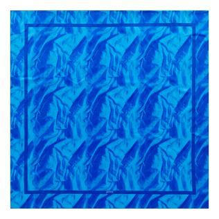 Foulard unisex in seta Les Draps Froissés Blu nettuno vista frontale
