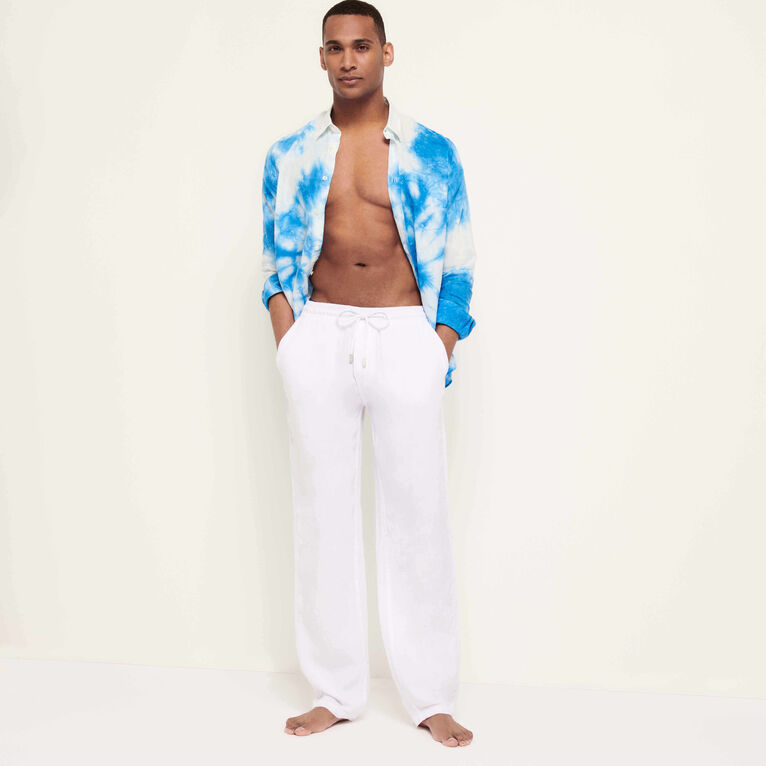 Men Linen Pants Solid | Site Vilebrequin | PACE9U01