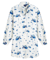 Chemisier donna in lino Herbier Off white vista frontale