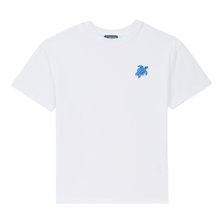 Solid T-Shirt aus Bio-Baumwolle für Jungen Weiss Vorderansicht
