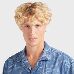Hemd aus leichtem Denim mit Starfish-Print Bleach denim w4 Details Ansicht 2