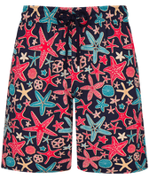 Men Stretch Swim Shorts Holistarfish Navy front view