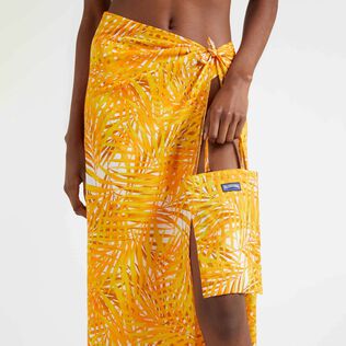 Paréo en voile de coton femme Palm Leaves Mangue vue de détail 2