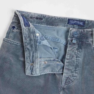 Men Vintage Faded 5-Pocket Corduroy Pants Beige / grey details view 2