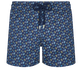 Men Short Swim Shorts Micro Tortues Rainbow Navy front view