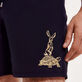 Herren Bestickte Bestickt - The year of the Rabbit Badeshorts mit Stickerei für Herren, Marineblau Details Ansicht 2