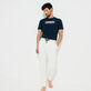 Men Jogger Cotton Pants Solid Off white details view 3
