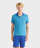 Polo de algodón de color liso para hombre Marrakech vista frontal desgastada