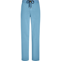 Men Cotton and Tencel Elastic Waist Pants Solid Divine front view
