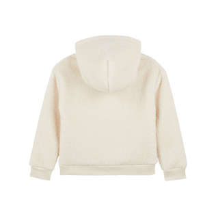 Boys Fleece Hoodie Sweatshirt 3D Logo Off white back view