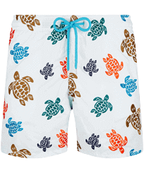 Costume da bagno uomo ricamato Ronde Des Tortues - Edizione limitata Glacier vista frontale