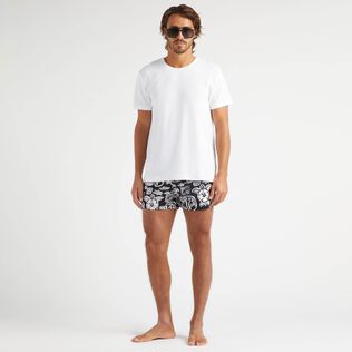 Men Short Swim Shorts Tahiti Turtles Black details view 1