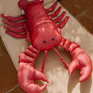Cojín rojo en forma de langosta con estampado Crabs And Lobsters Amapola detalles vista 2